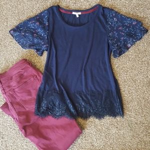 Maurices Navy top